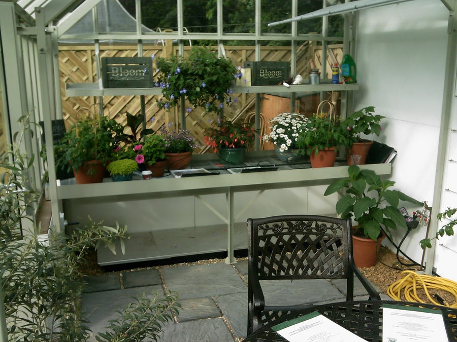 Gable bench for the Coriander Greenhouse